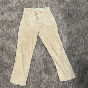 Corduroy High-Waisted Pants